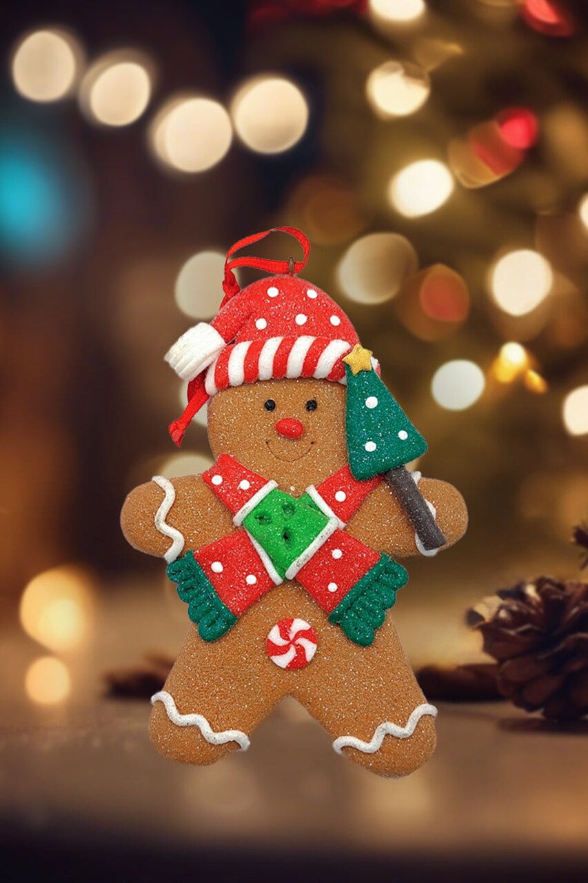 Christmas Ornament - Gingerbread Man. Wizardi Festive Decoration F07-N2-5-AEE046A